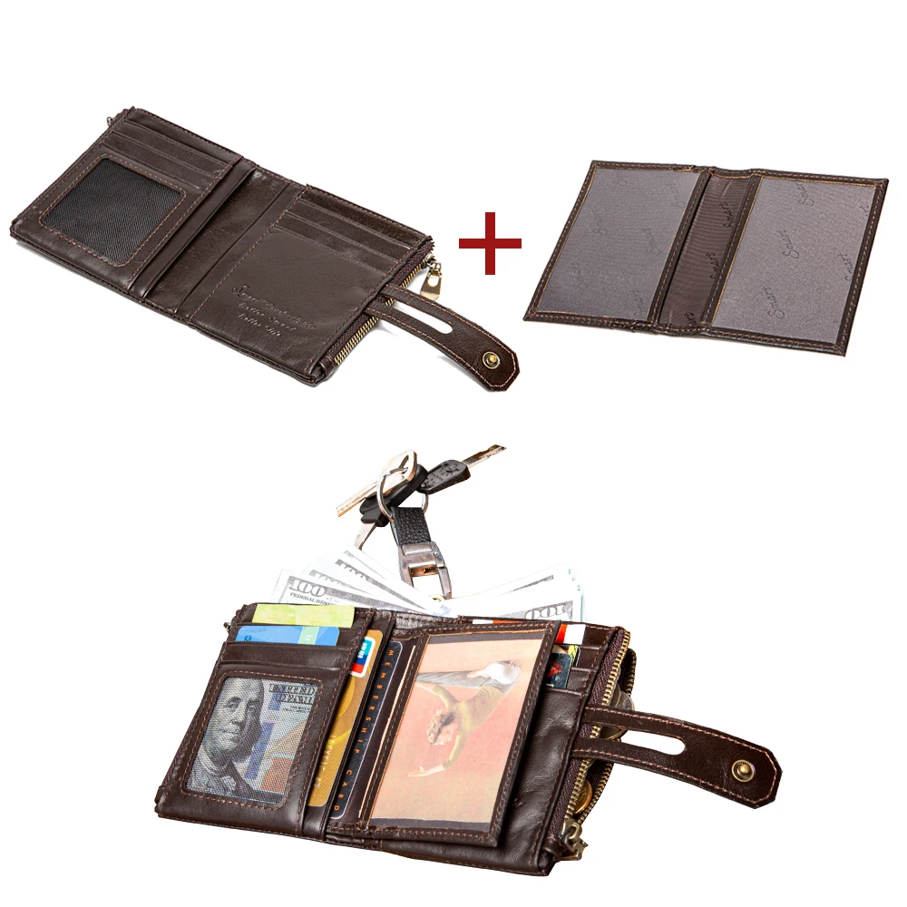 Умный кошелек с Bluetooth и бесплатной гравировкой мужской из 100% натуральной кожи для