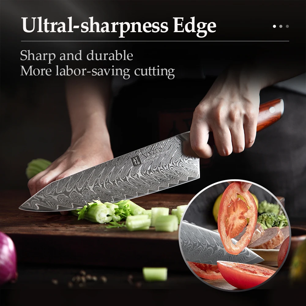 XINZUO набор кухонных ножей из дамасской стали VG10 Santoku шеф повар кухонные ножи супер