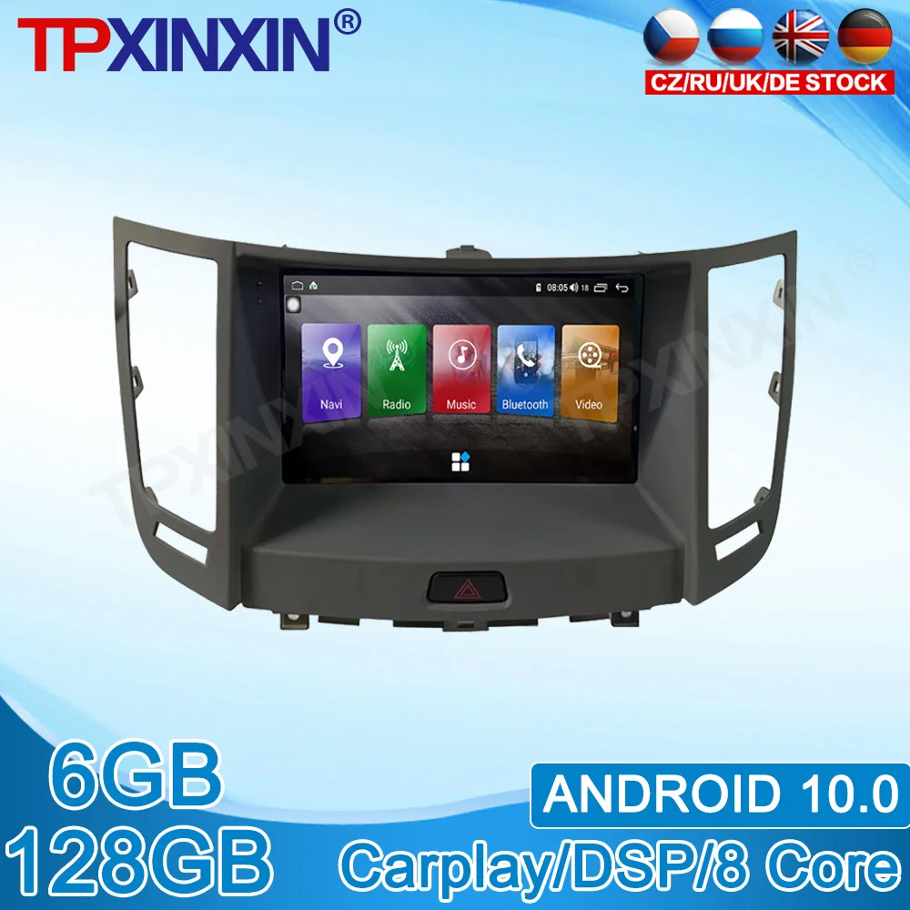 

Android 10 6 + 128 ГБ для Infiniti FX35 2009 - 2013 стерео сенсорный экран DSP с навигацией IPS Автомобильный мультимедийный радиоплеер Carplay