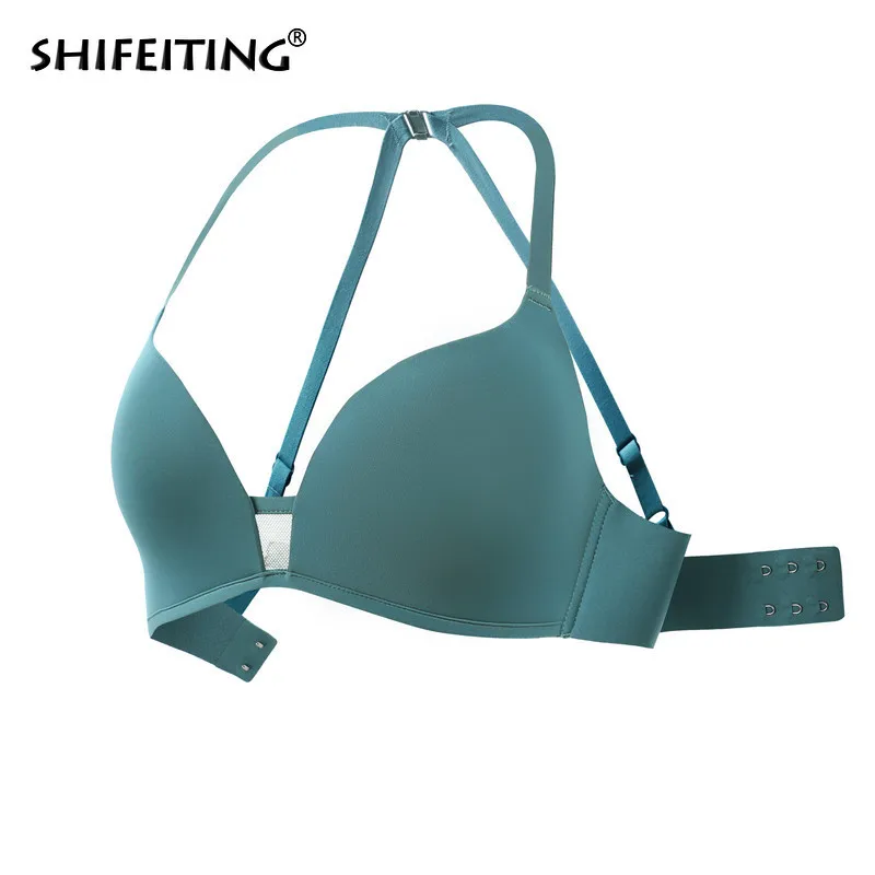 

Korean Fashion Sexy Bras Beautiful Back Bralette Invisible Seamless Comfortable sports Bra Adjustable Strap Lingerie Push Up Bra