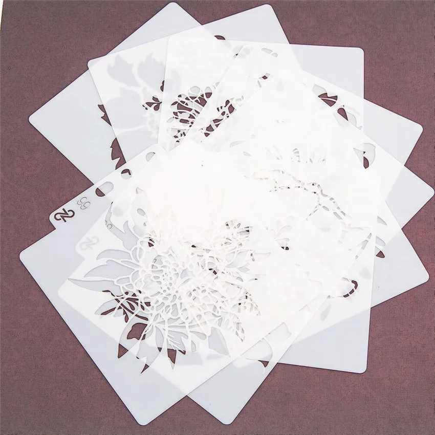 14.1x13cmx9PCS крышка templat трафареты для скрапбукинга спрей Пластиковая форма Щит DIY