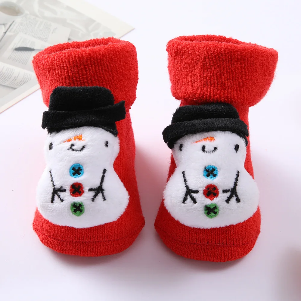 Hot Sale Baby Boys Girls Socks Thick Winter Keep Warm Floor Non-Slips Sock Shoes for Toddler Newborn Christmas New Year | Детская одежда