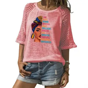 Хлопковая модная Кружевная футболка с вырезом лодочкой, футболка для женщин I Am Black, красивые женские топы с буквами размера плюс, женская футболка Harajuku