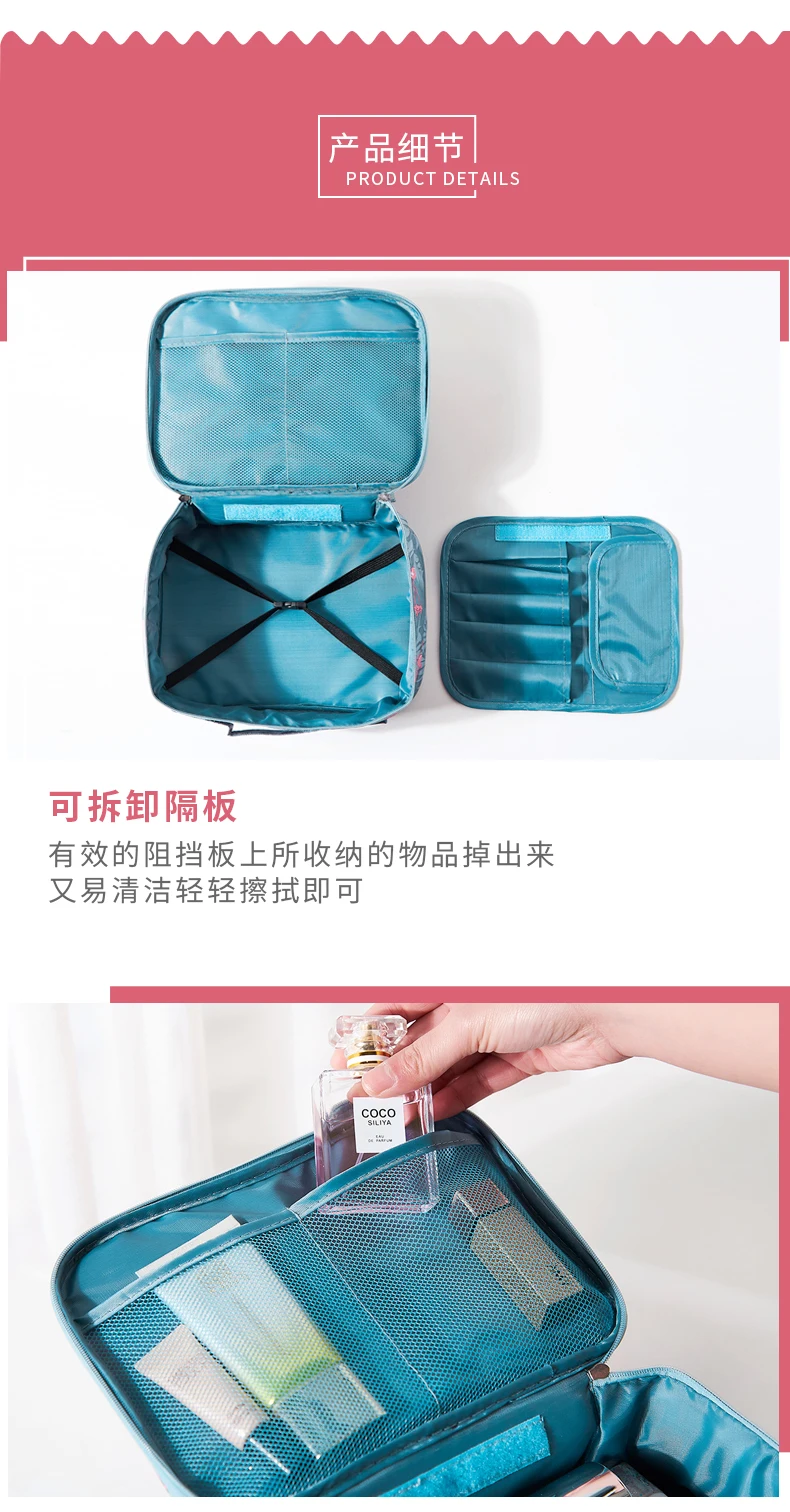 Large Storage Bag Reclosable Portable Slider Pink Ziplock Bags Travel Cosmetic Organizer Pockets Phone Charger Baggies OO50SN | Дом и сад