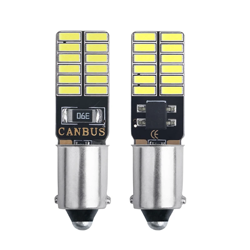 100X BA9S T4W T11 Светодиодный лампочки Canbus 4014 24 SMD Нет Ошибка Лампы для чтения Стоянкы
