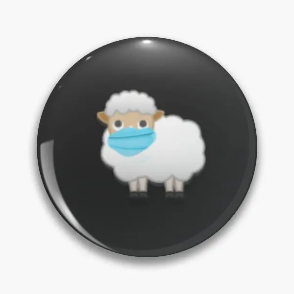 

Masks are for sheeps Soft Enamel Pin Funny Collar Lover Hat Lapel Pin Cartoon Metal Gift Women Fashion Badge Brooch Cute
