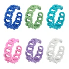 Открытое кольцо-цепочка металлический цвет геометрические Модные Простые полые аксессуары фотоаксессуары