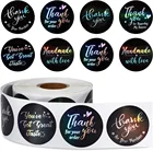 Голографические серебряные наклейки Thank You для маленького бизнеса, 500 шт.