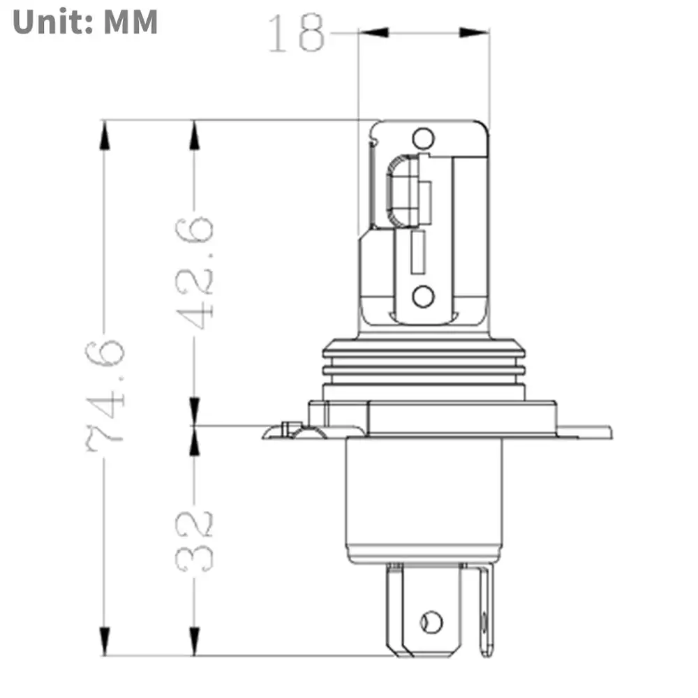 Eonstime DC11V 60V 1 шт. H4 4LED лампы 18 Вт 1600LM замена HID Hi/Low Beam мотоцикл автомобиль E bike