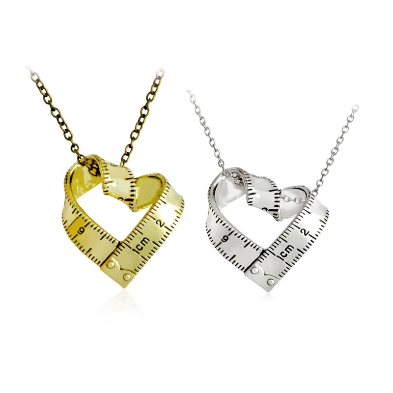 Индивидуальный дизайн регулируемая линейка кулон для измерения любви ожерелье