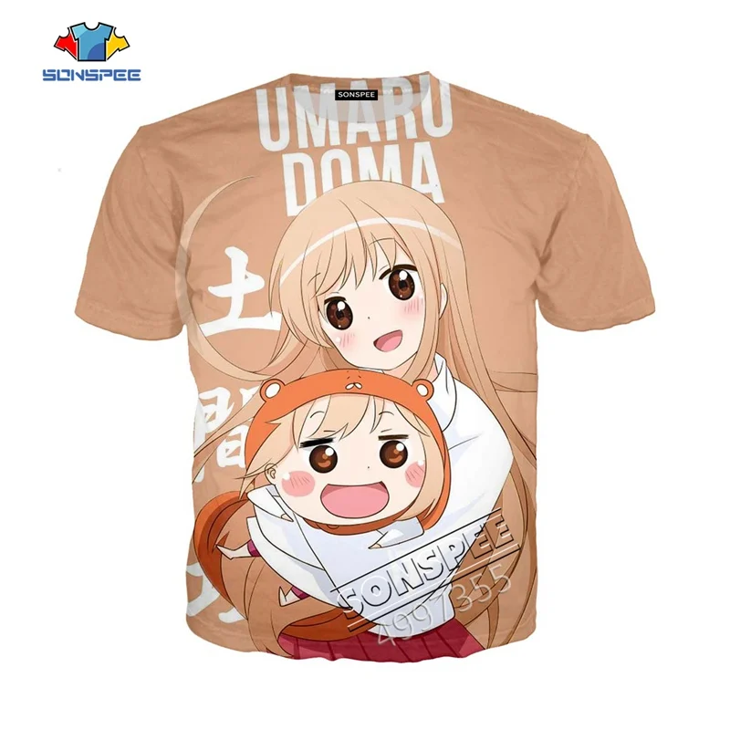 Аниме девушка Himouto! 3D Одежда для родителей и детей Умару Чан в стиле Харадзюку