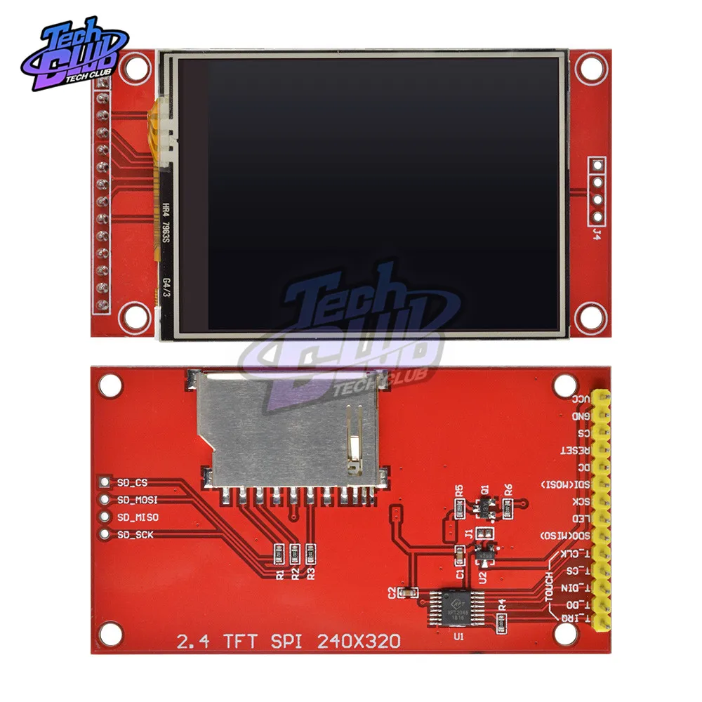 Модуль последовательного порта жк 2 4 дюйма 4x240 SPI TFT 5 в/320 в PCB адаптер Micro SD карта