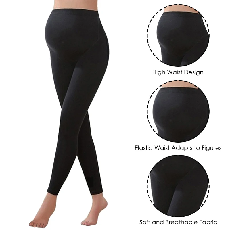 Autumn Winter Mother Legging Warm Leggings For Ladies Pregnant High Waist Solid Pregnancy Clothes Stretch Pencil Pants | Женская одежда