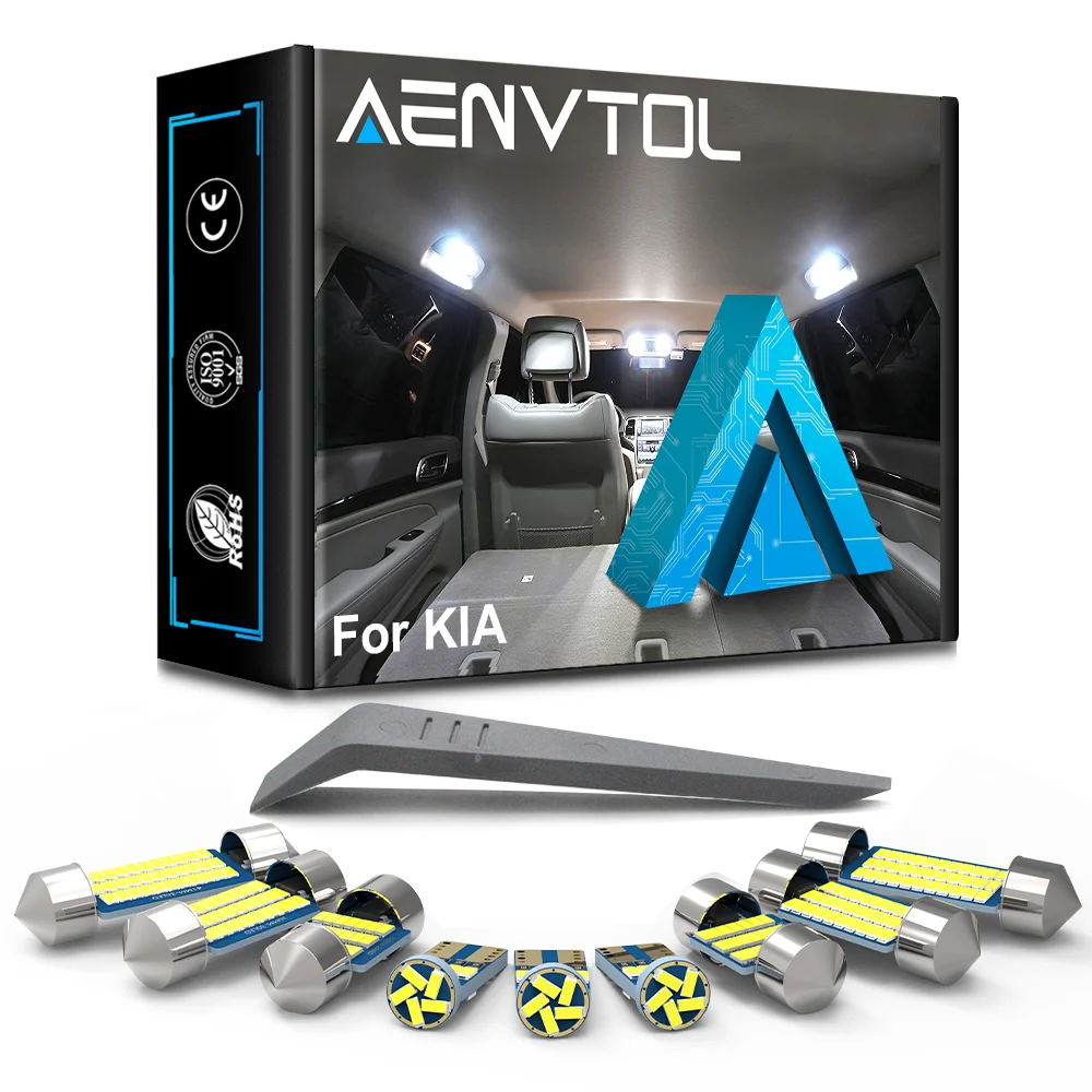 

AENVTOL For Kia Sorento JC XM UM Sportage 2 3 4 CEED ED JD CD Rio 1 2 3 4 Optima K5 Soul AM PS Canbus Car LED Interior Light