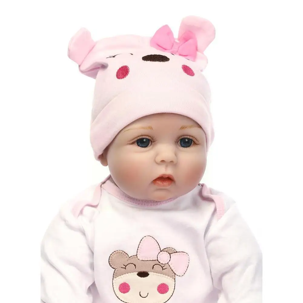 

55cm Soft Body Silicone Bebes Toy For Girls Baby Birthday Gift Bedtime Early Education Christmas Gift P0z2