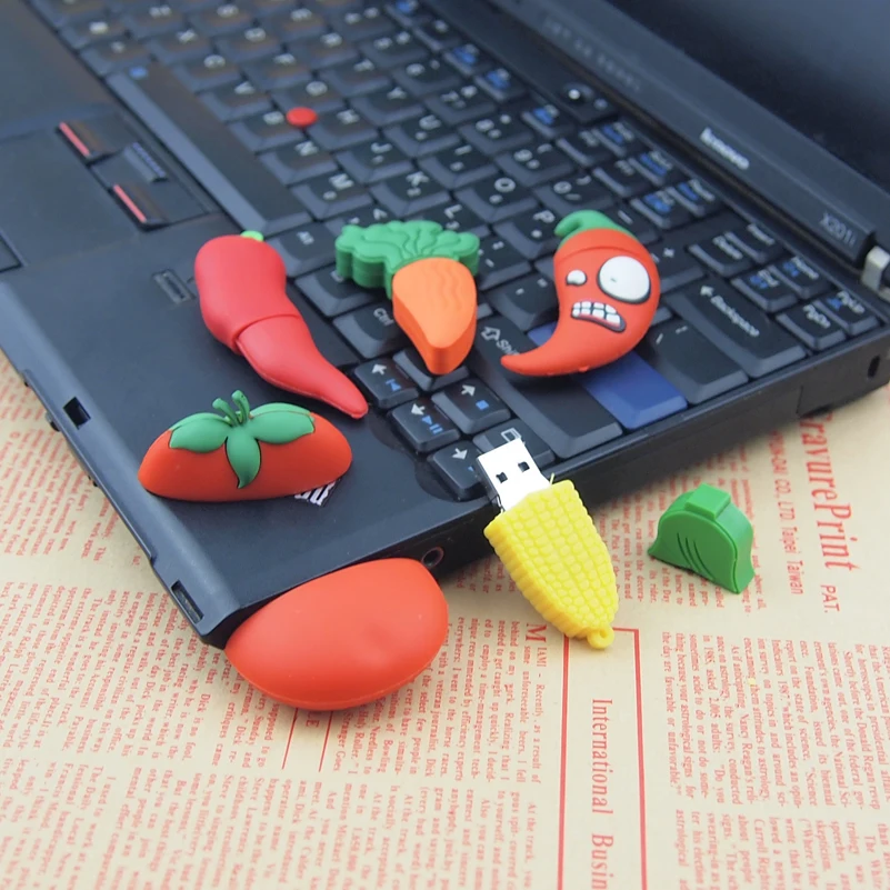 Фрукты и овощи клубника банан ананас USB флэш-накопитель 32 ГБ флеш-накопитель 16 8 4