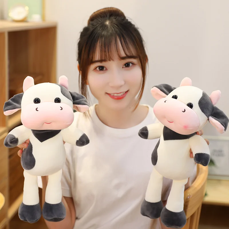 Милые Мультяшные коровы 30 см плюшевые игрушки мягкая подушка набивное животное