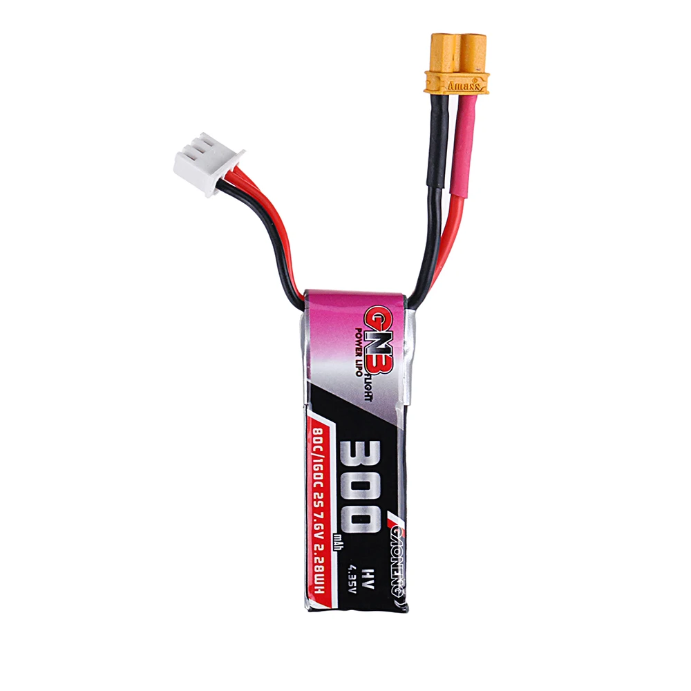 Аккумулятор Gaoneng GNB 2S 7 6 в 300 мА · ч 80C/160C Lipo XT30 для Micro RC FPV Racing Cine Whoop Beta запчасти дрона