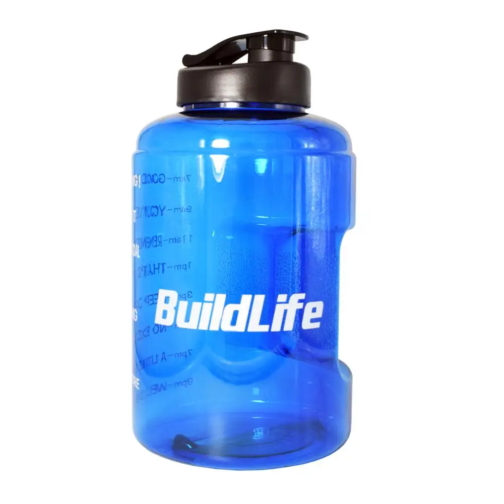 Blue Buildlife 3.8L с широким горлышком 1 галлон бутылка для питьевой воды BPA бесплатно обучение большой емкости чайник для наружного кемпинга чайник кружка - Цвет: Blue