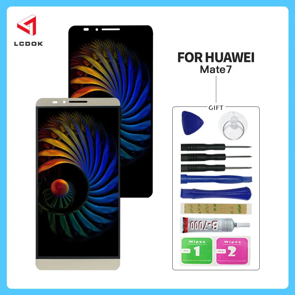 100% тестирование ЖК-дисплей для huawei Коврики 7 MT7-TL10 MT7-TL00 MT7-UL00 MT7-L09 Дисплей