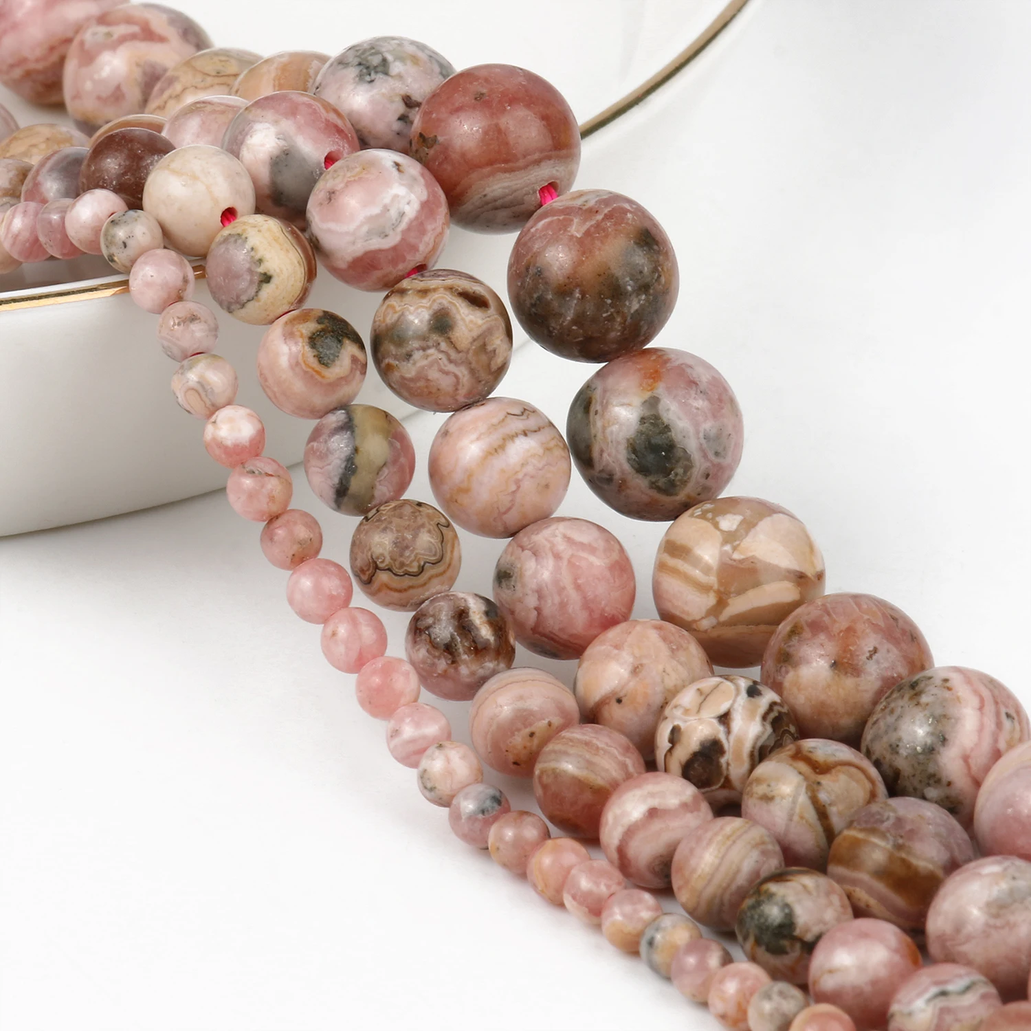 Круглые бусины из натурального камня AAA аксессуары для рукоделия 4 6 8 10 мм 7 5 дюйма