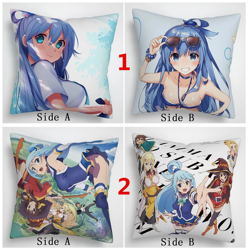 Двухсторонняя подушка аниме KonoSuba | Дом и сад