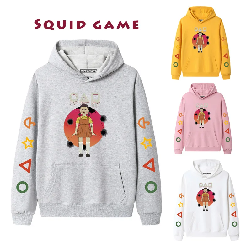 

BoozRey Squid Game Hoodie Couple Hip Hop Pullover Sweater Long Sleeve Top Sweatshirt New Fashion Casual Streetwear Goth Clothes