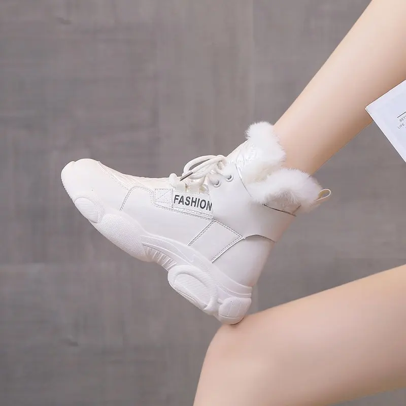 

Зимние ботинки для женщин, Новое поступление, модная повседневная обувь, термальная Удобная прогулочная обувь, женские ботинки на толстой п...