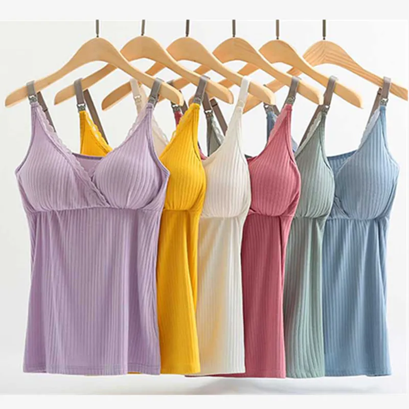 

New Maternity Clothes Nursing Top Sleeveless Camisole Breastfeeding Clothes Pregnant Women Wireless Camis Tank Top Nursing Vest