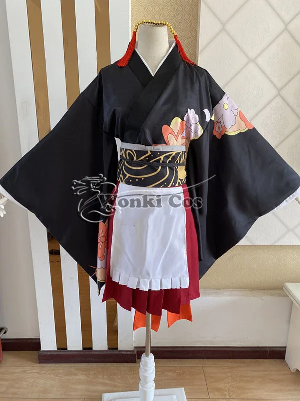 

Demon Slayer Kimetsu No Yaiba Cosplay Costume Maid Dress Kimono Kamado Nezuko Tsuyuri Kanawo Kochou Shinobu Kanroji Mitsuri
