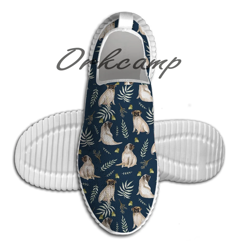 

Pugs and butterflies Blue pattern Running Shoes Walking Shoes Summer Comfortable light weight Jogging Yoga shoes