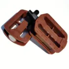 Q1069 педаль для велосипеда, пластиковый материал, педали для велосипеда, ретро педали, пластик, коричневый, серый, без бусин, обычная пластиковая педаль, 1 пара