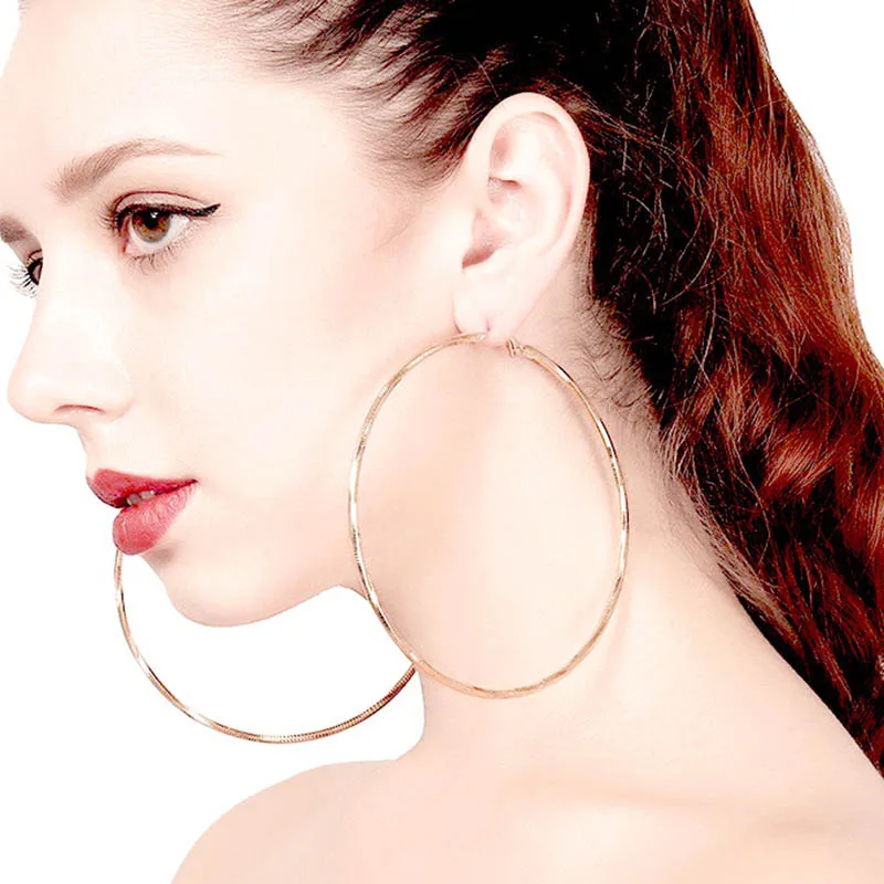 Классические большие квадратные серьги для женщин золотого и серебряного цвета