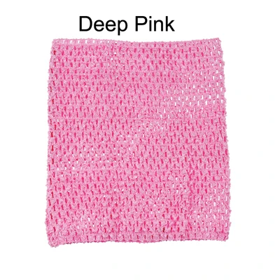 Deep Pink Lined Tops Вязаные крючком топы-пачки с подкладкой 9x10 дюймов, вязаные топы для платьев-пачек, 1 предмет - Цвет: Deep Pink Lined Tops