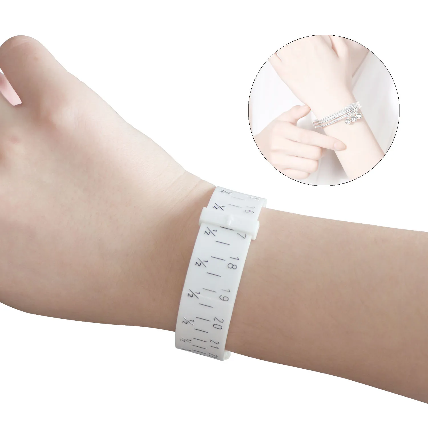 

Plastic Wrist Sizer Bracelet Bangle Gauge Sizer Jewelry Wrist Size Measure Tool Bracelet Measuring Sizes of 15-25cm / 5-10in