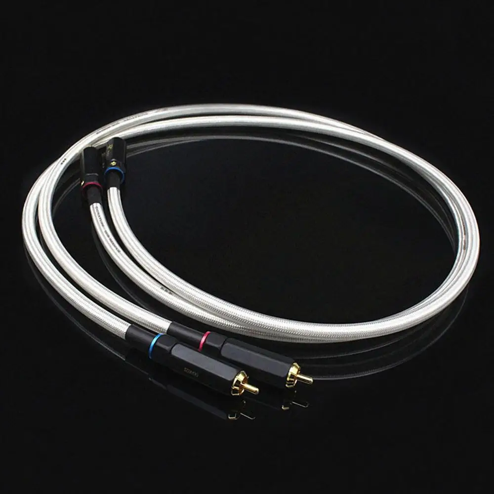 

Thouliess Pair HIFI QED Silver palted Signature Version RCA Cable Hi-end Premium RCA Audio 2rca to 2rca Interconnect Cable