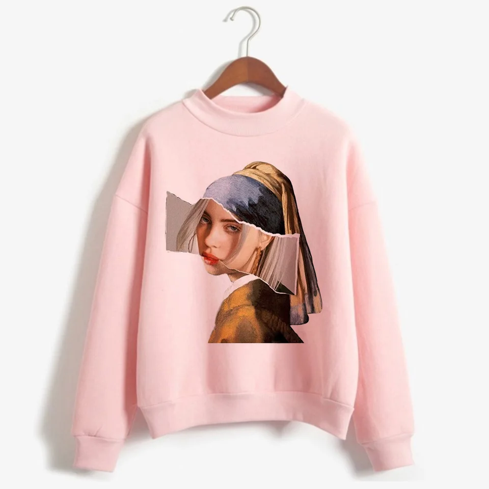 Billie Eilish толстовка женская одежда свитер корейский 90s с капюшоном Harajuku печати толстовки уличная Топ Повседневная Ulzzang капюшон