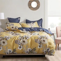 luxury flower printed comfortable soft bedding set queen king size duvetquilt cover pillow case retro home bedspread