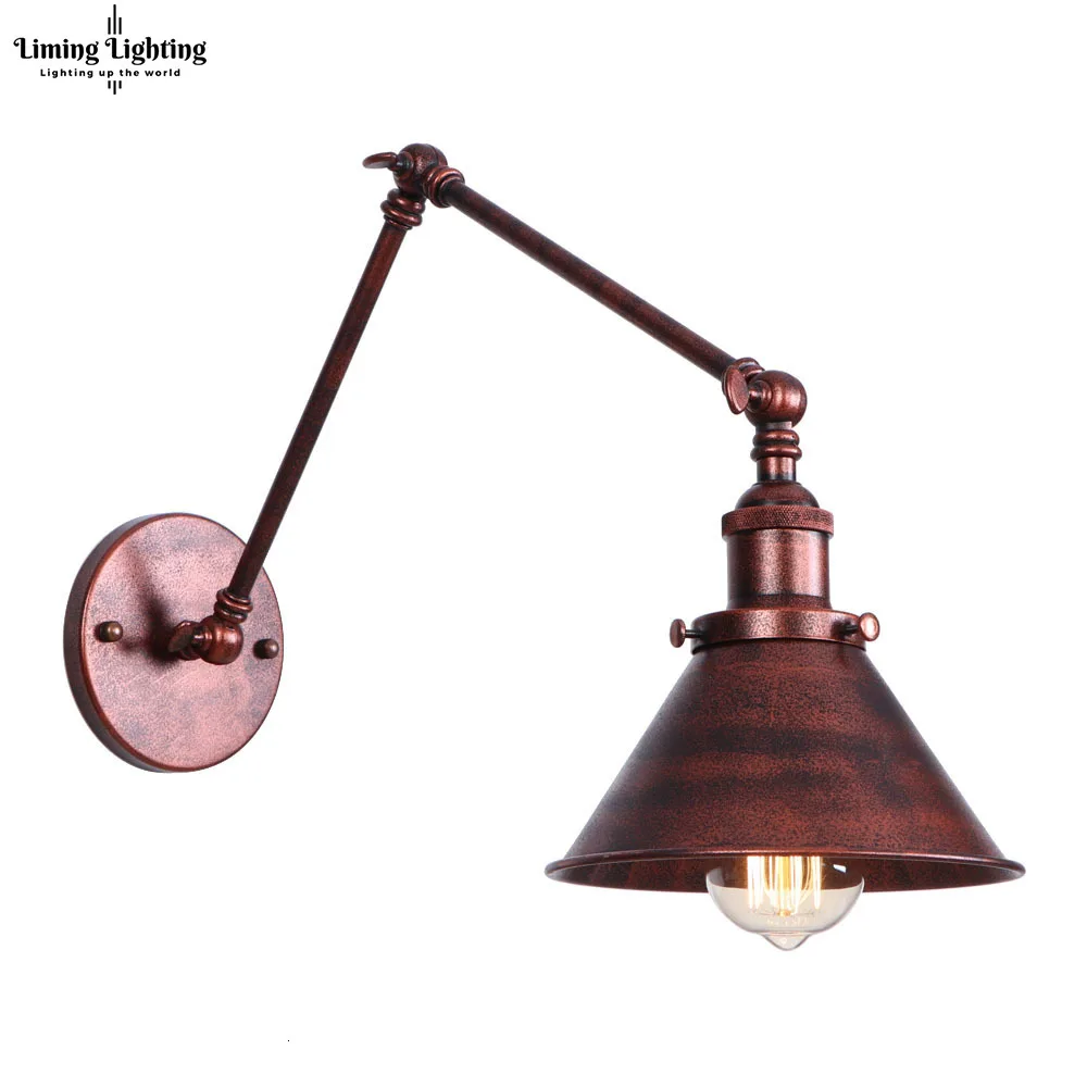 Винтажный промышленный декор блестящий светодиодный настенный светильник бра