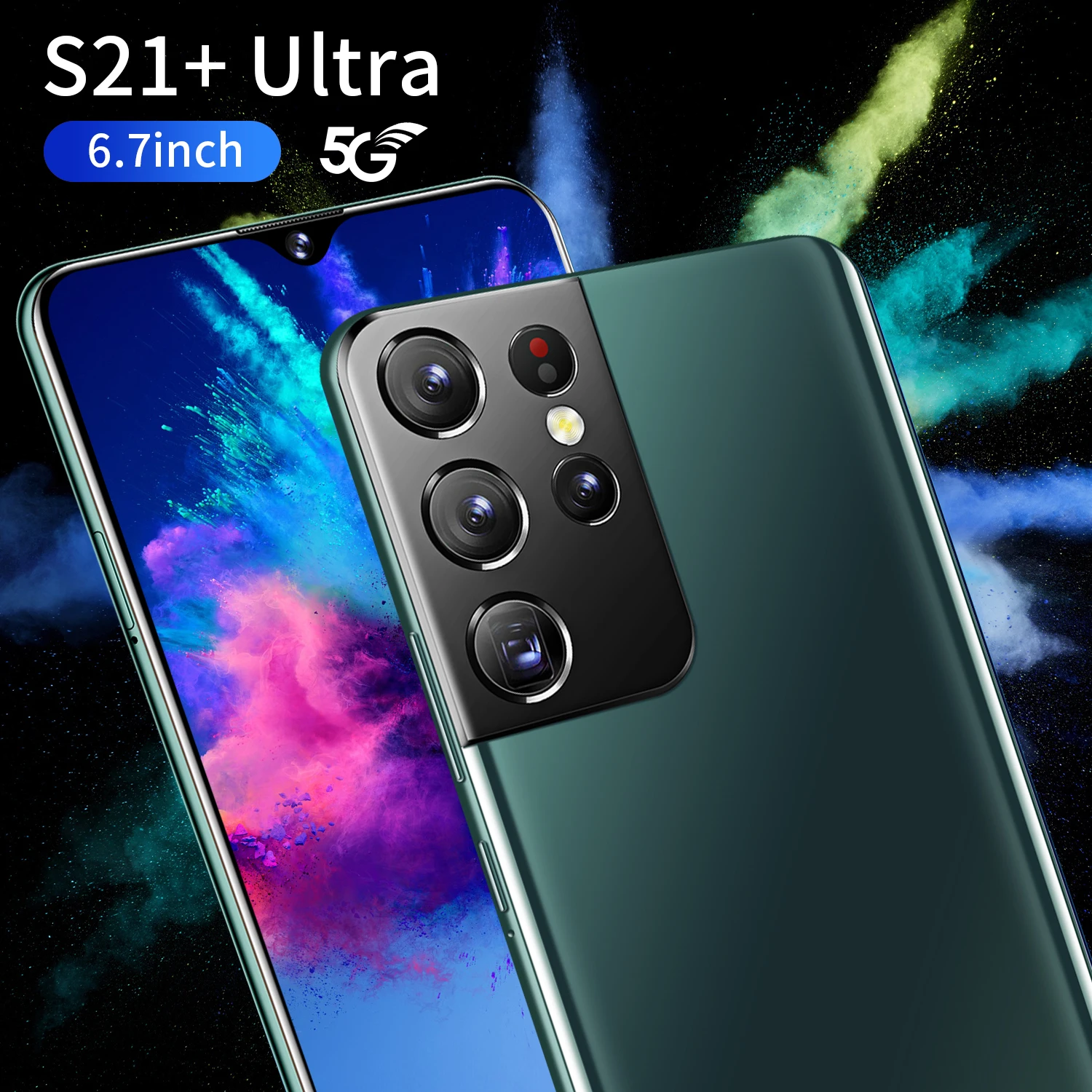 

6.7HD inch Galaxy S21+Ultra Smartphone Android 10 Face ID Mobile Phone Support Google phone Global version 16MP+32MP Camera