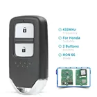 Автомобильный умный дистанционный ключ без ключа 433 МГц с чипом 4A ID47 для Honda Jazz Civic FIT Venzel XRV X-RV HRV, умный дистанционный ключ, новинка