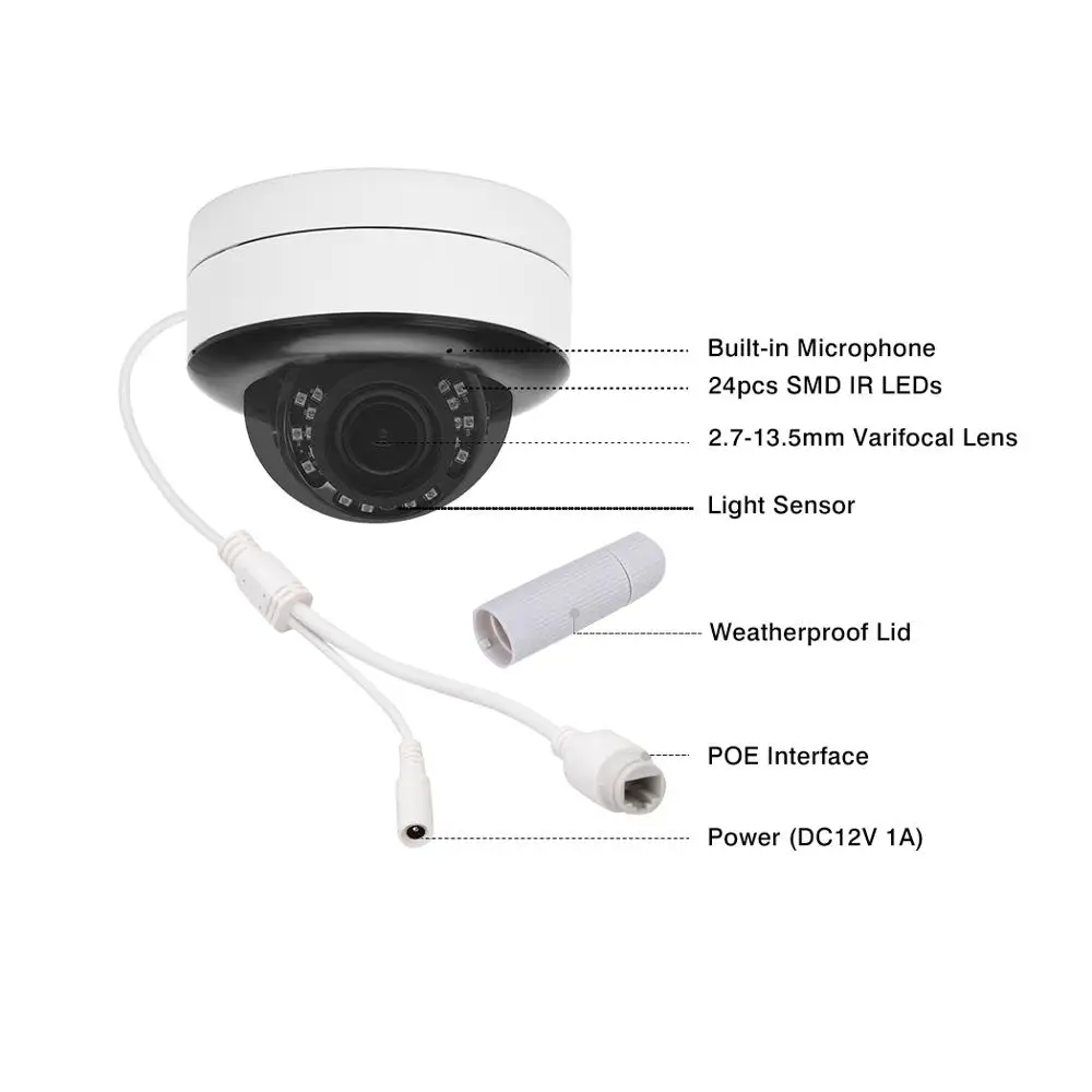 Камера видеонаблюдения Brillcam 4 мп HD IP AI POE IP67 водонепроницаемая встроенный