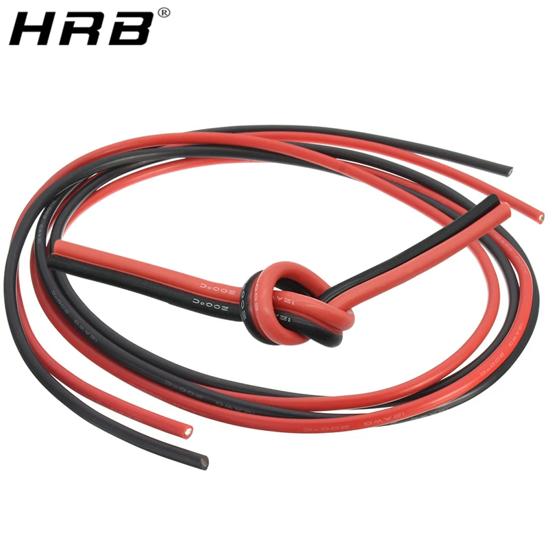 1 м красный черный силиконовый провод 6AWG 7AWG 8AWG 10AWG 12AWG 14AWG 16AWG 18AWG 22AWG 20AWG