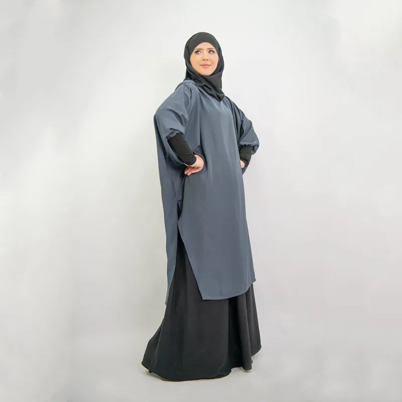 Ramadan One Piece Prayer Abaya Dress Jilbab Hijab Dresses Kaftan Hooded Robe Headcover Long Khimar Modest Islam Dubai Clothes |