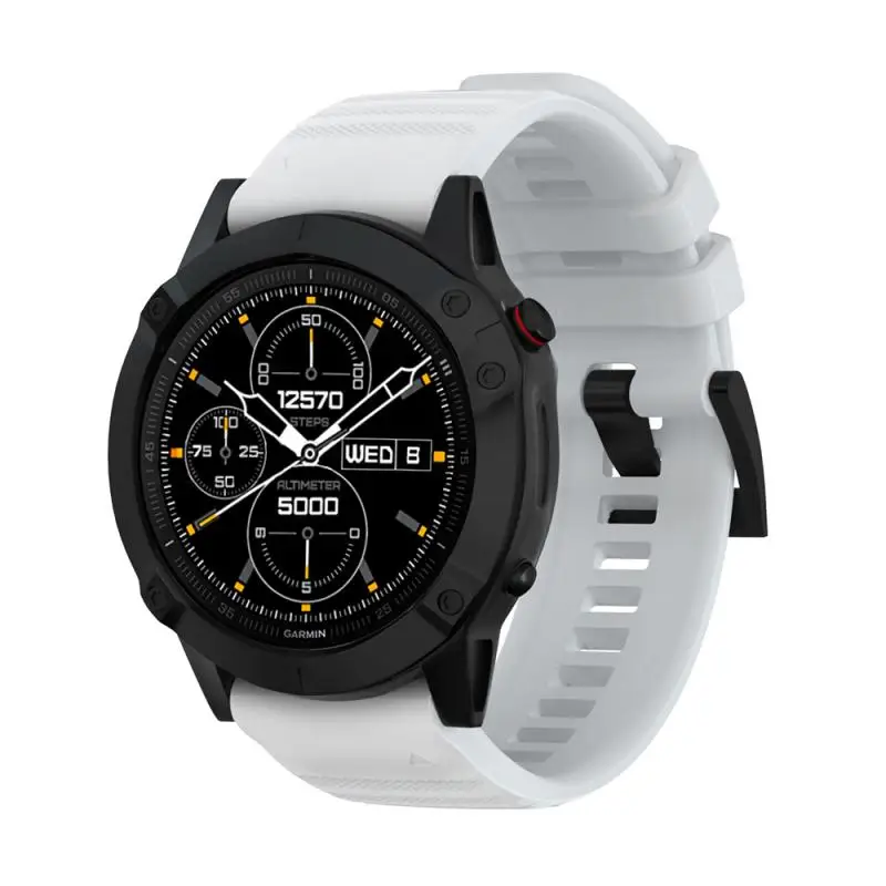 Ремешок для наручных часов Garmin Fenix 6 6X6 S 5S 5 5X Plus 3HR Forerunner силиконовый быстросъемный