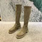 Женские ботинки челси на платформе, короткие ботинки в британском стиле, сезон осень-зима, 2021