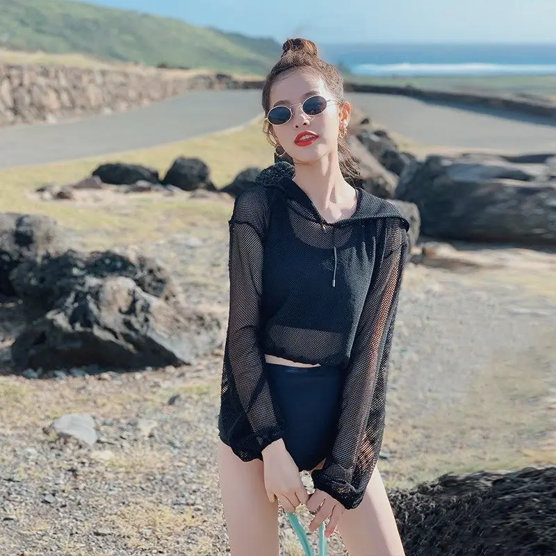 Бикини женское с высокой талией пикантный однотонный купальник чашками пуш-ап