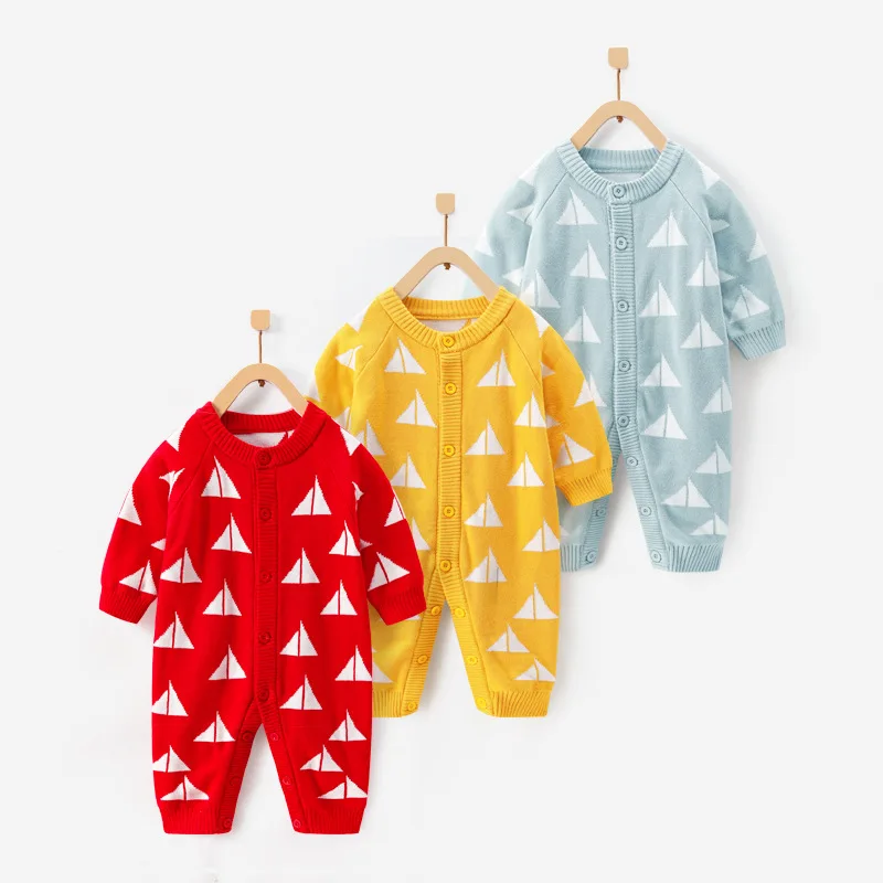 Комбинезон детский вязаный с длинным рукавом | Мать и ребенок