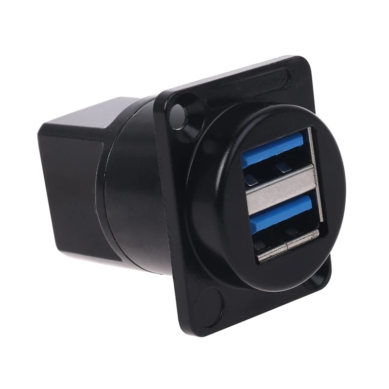 USB разъем типа D Металлический Двойной 3 0 Женский USB3.0 для монтажа в