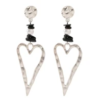 heart shape hook earrings fashion cuff earring unique set with bead rhinestone ear jewelry for women girls